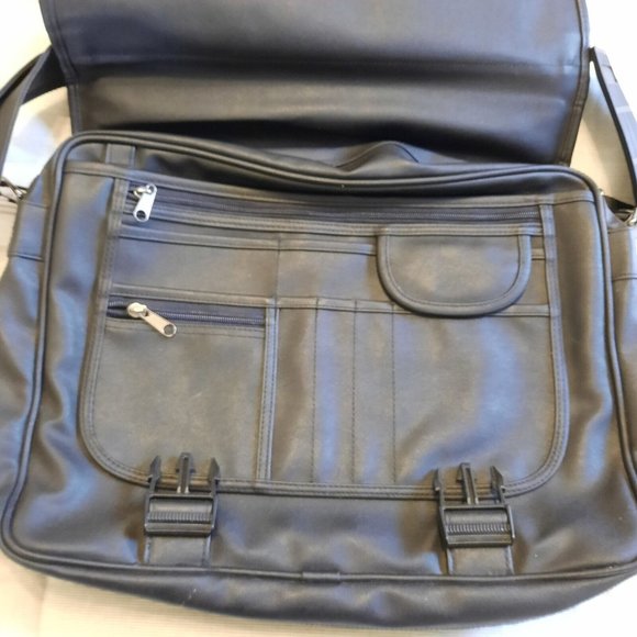 Coca-Cola Little Caesar's Pizza Promotional Leather Laptop Satchell Shoulder Bag - Picture 3 of 9